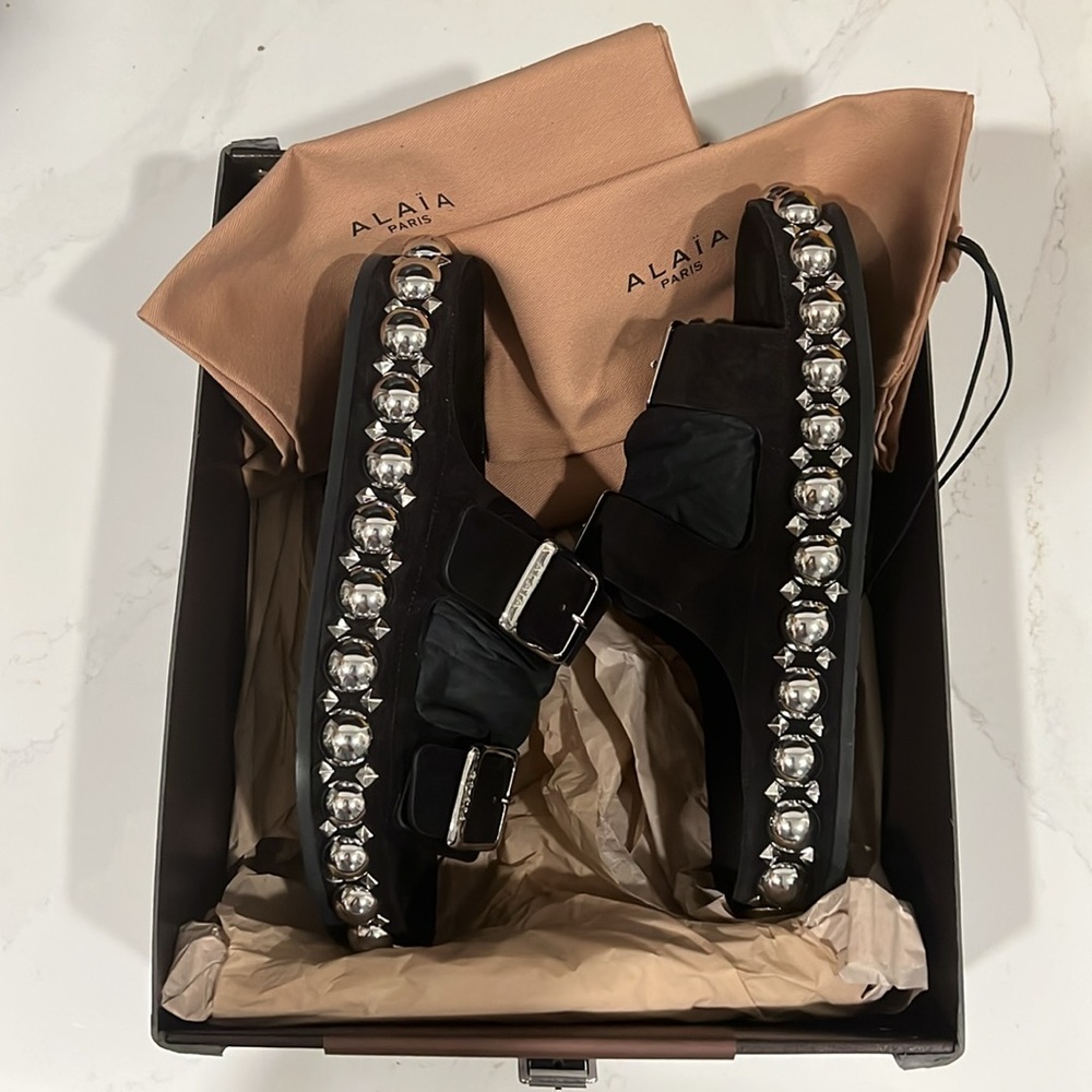 BNIB Alaia NOIR Bombe Mules Size 8 US 38 EU SOLD OUT !! - Picture 14 of 15